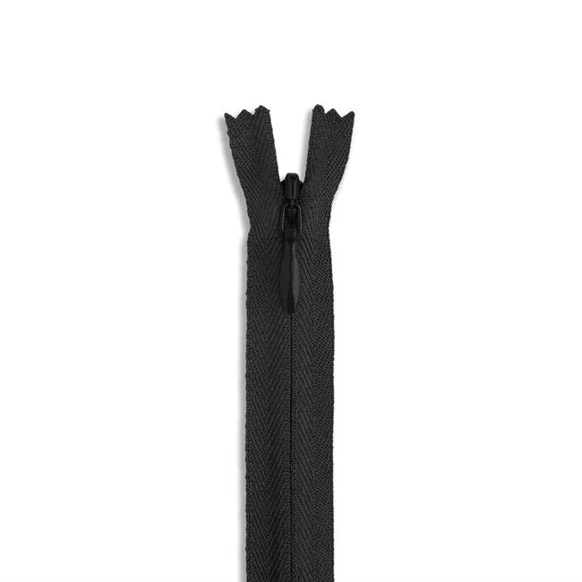 7" 2 Invisible Nylon Zipper / Black (580) - Harmony