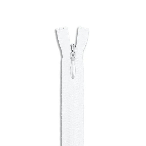 9" 2 Invisible Nylon Zipper / White (501) - Harmony