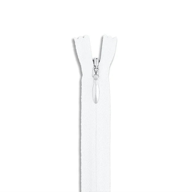 9" 2 Invisible Nylon Zipper / White (501) - Harmony