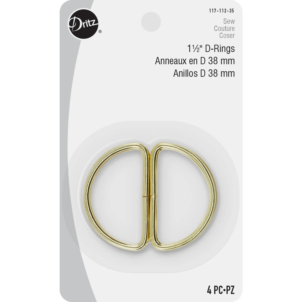 1 - 1/2" D - Rings, Gilt, 4 pc - Harmony