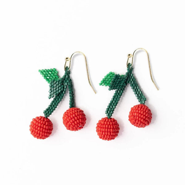 Lottie Cluster Dangle Earrings / Cherry - Harmony