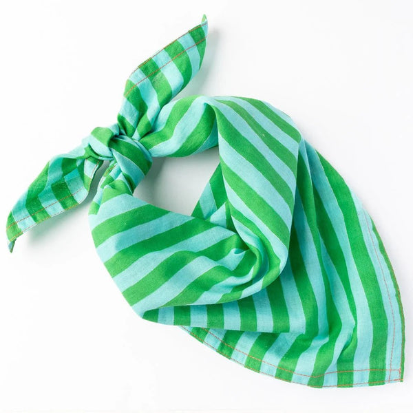 Naomi Bandana Stripe Green Blue - Harmony