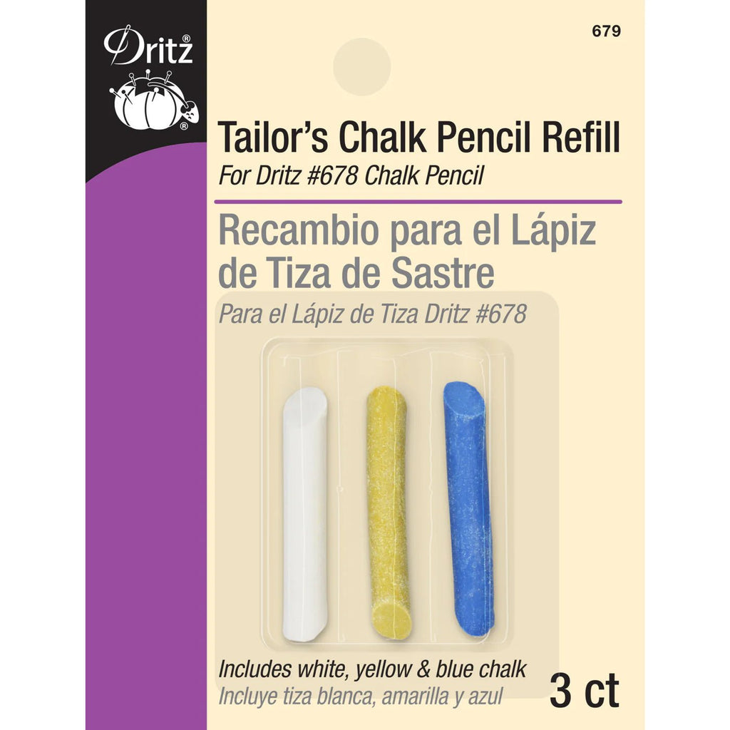 Tailors Chalk Pencil Refill, Assorted, 3 pc - Harmony