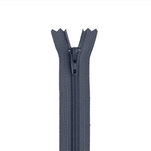 22" 3 Nylon Coil Non - Separating Zipper / Pewter (326) - Harmony