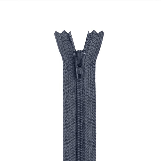 22" 3 Nylon Coil Non - Separating Zipper / Pewter (326) - Harmony