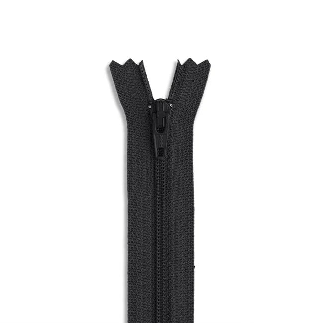 22" 3 Nylon Coil Non - Separating Zipper / Black (580) - Harmony