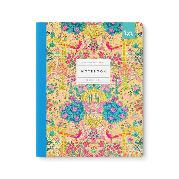 Neon Floral Ornate Garden Notebook - Harmony