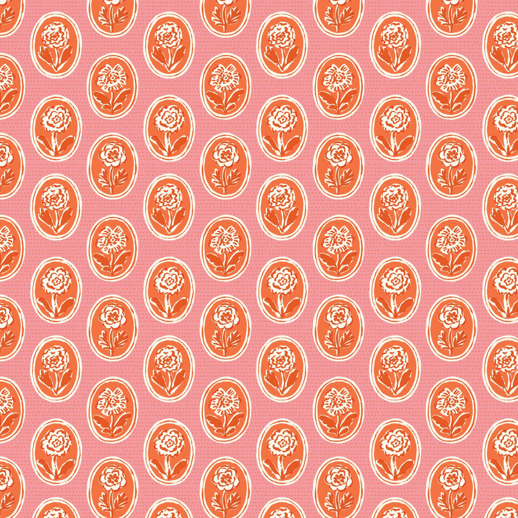 Happy Homestead / Pressed Flowers / Pink & Orange - Harmony