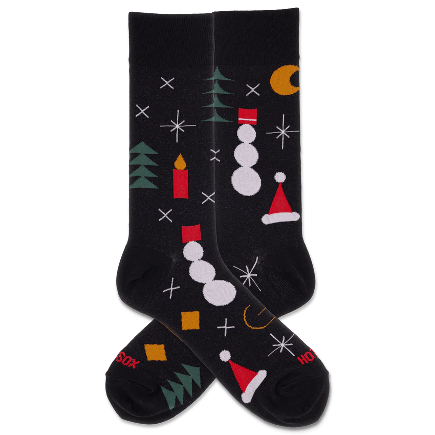 Hotsox Men's Crew Geo Christmas Socks - Harmony