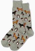 Hotsox Men's Multi Dogs Crew Socks - Harmony