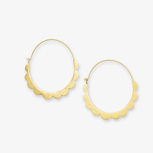 Stephanie Scallop wrapped hoop brass - Harmony