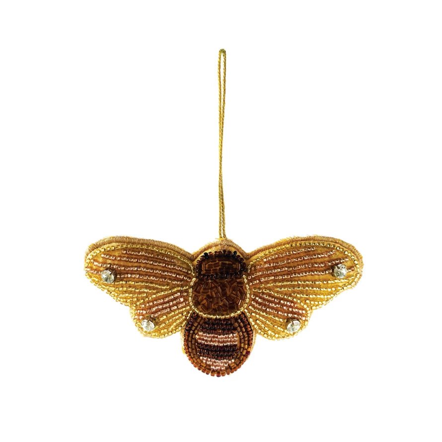 Glass Beaded Bee Ornament - Harmony