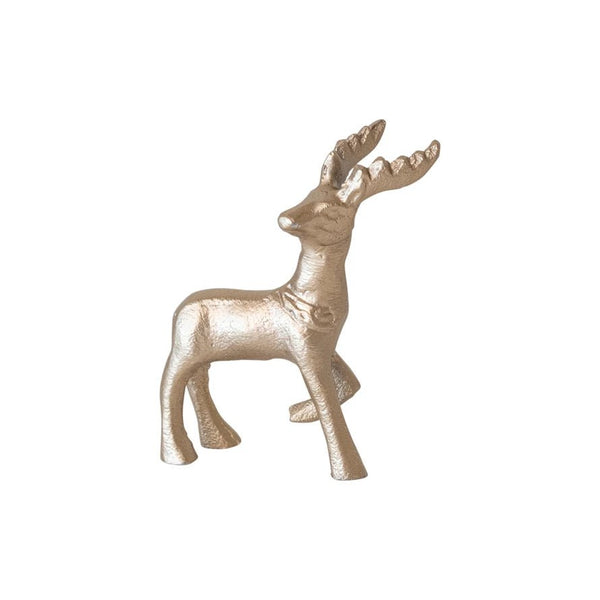 Small Cast Aluminum Reindeer, Champagne Finish - Harmony