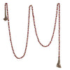 Paulownia Wood Bead Garland with Jute Tassels, Pink and Red - Harmony