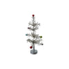 Tinsel Tree with Multi Color Ball Ornaments, Silver Finish