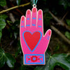 Heart In Hand Printed Wooden Decoration - Harmony