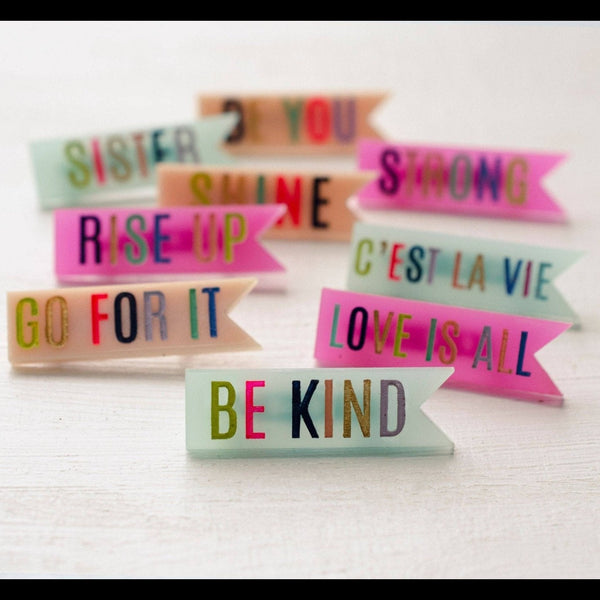 Personalized Acrylic Banner Pin - Harmony