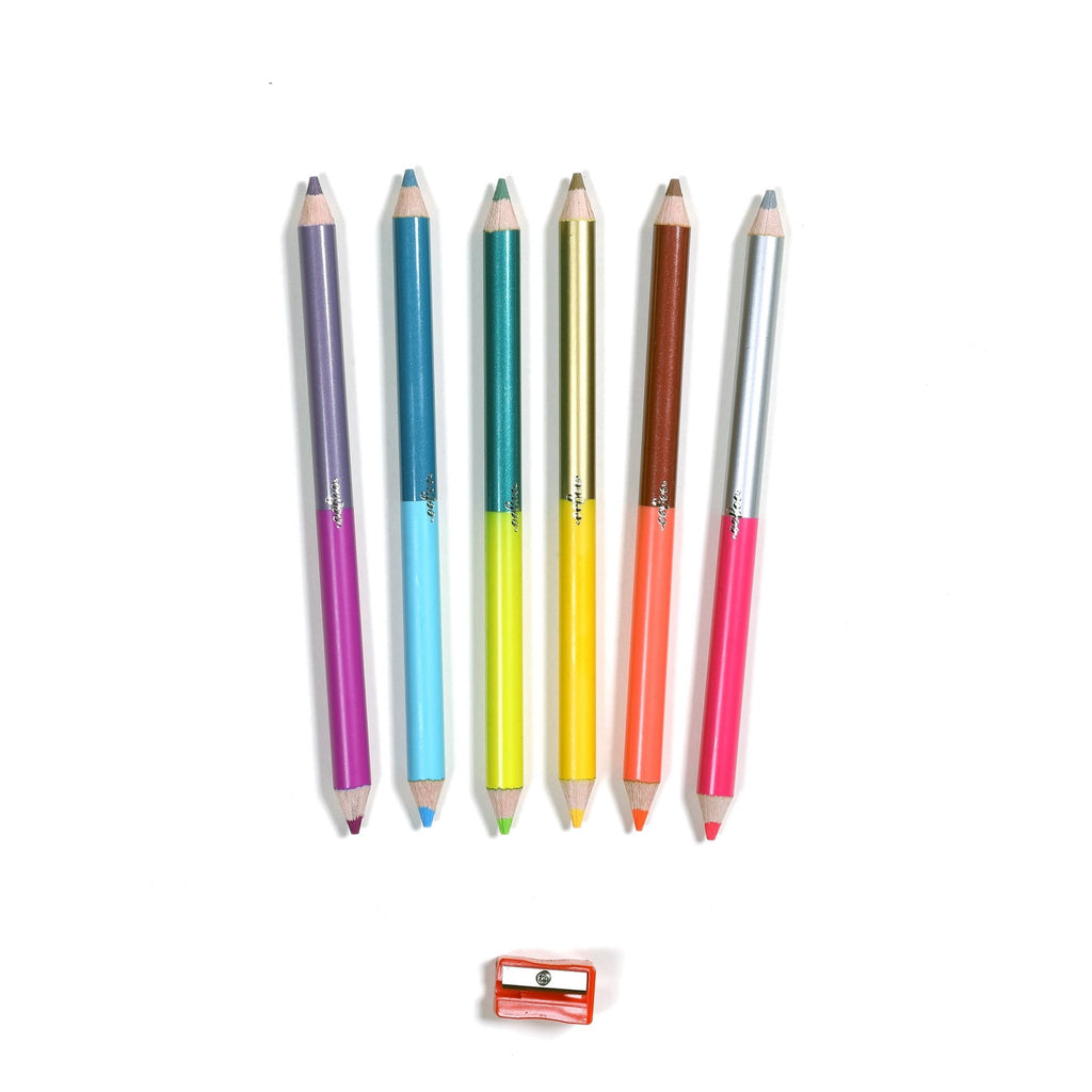 Axolotl 6 Jumbo Double-Sided Special Pencils - Harmony