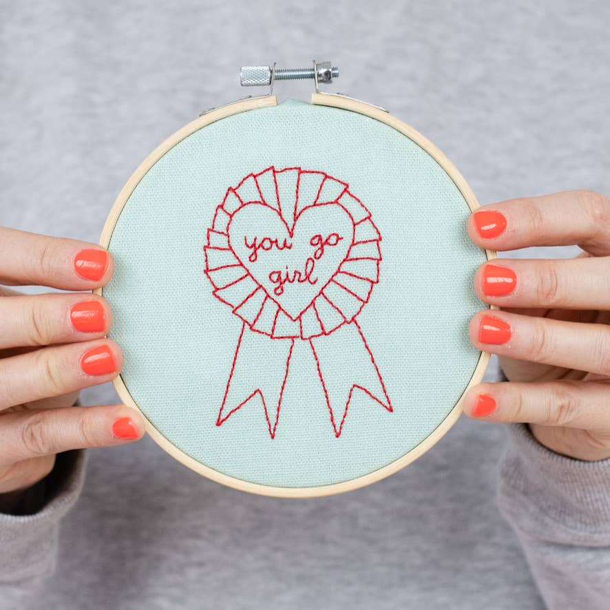 You Go Girl Embroidery Hoop Kit - Harmony