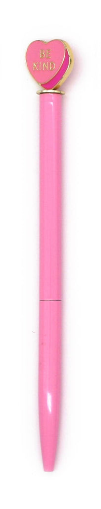 Enamel Heart Charm Pen - Pink - Harmony