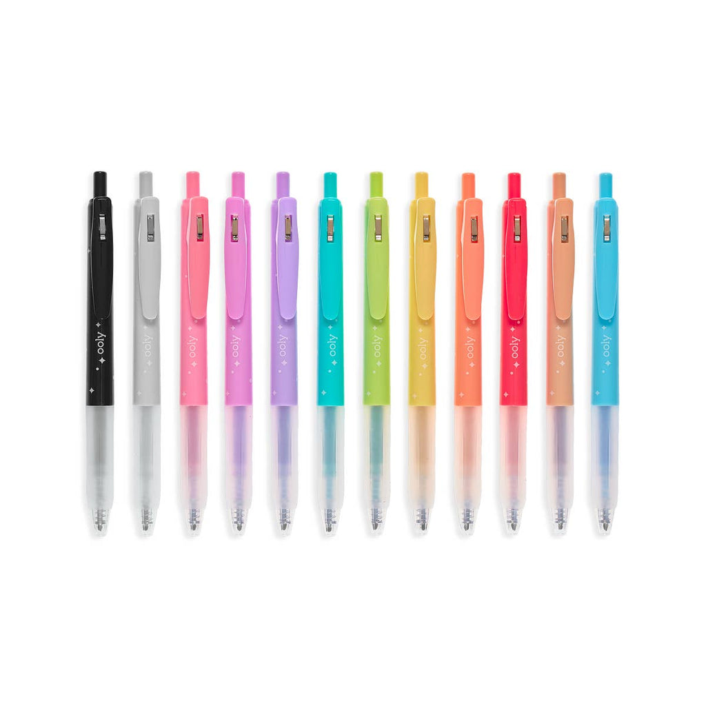 Oh My Glitter! Retractable Glitter Gel Pens - Set of 12 - Harmony