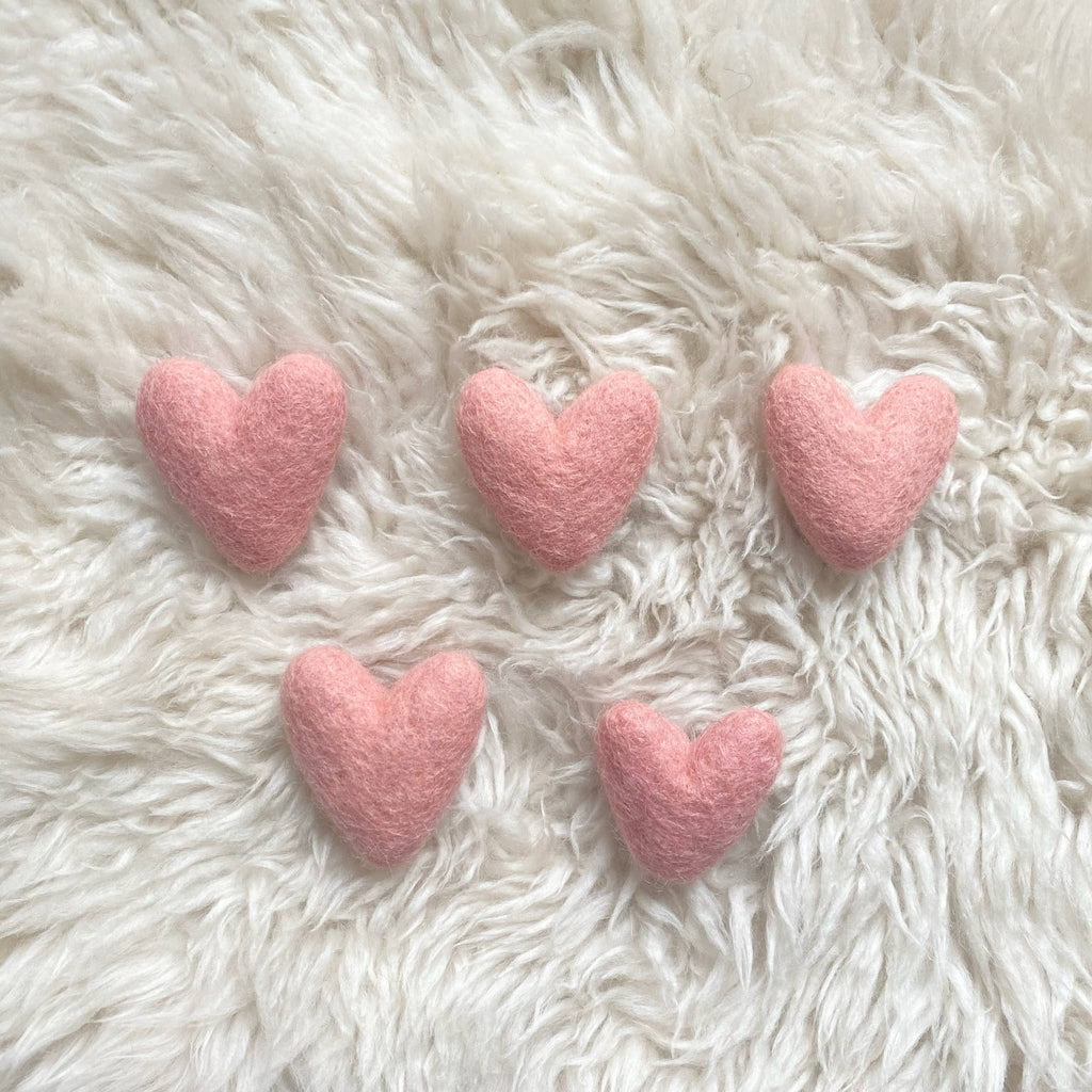 Pink Felt Heart - Harmony