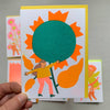 Sunflower - Blooming Risograph Mini (4-bar) Card - Harmony