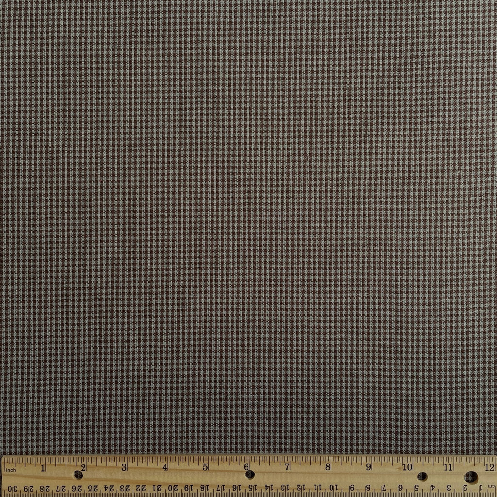 Homespun Blue & Brown Mini Gingham - Harmony