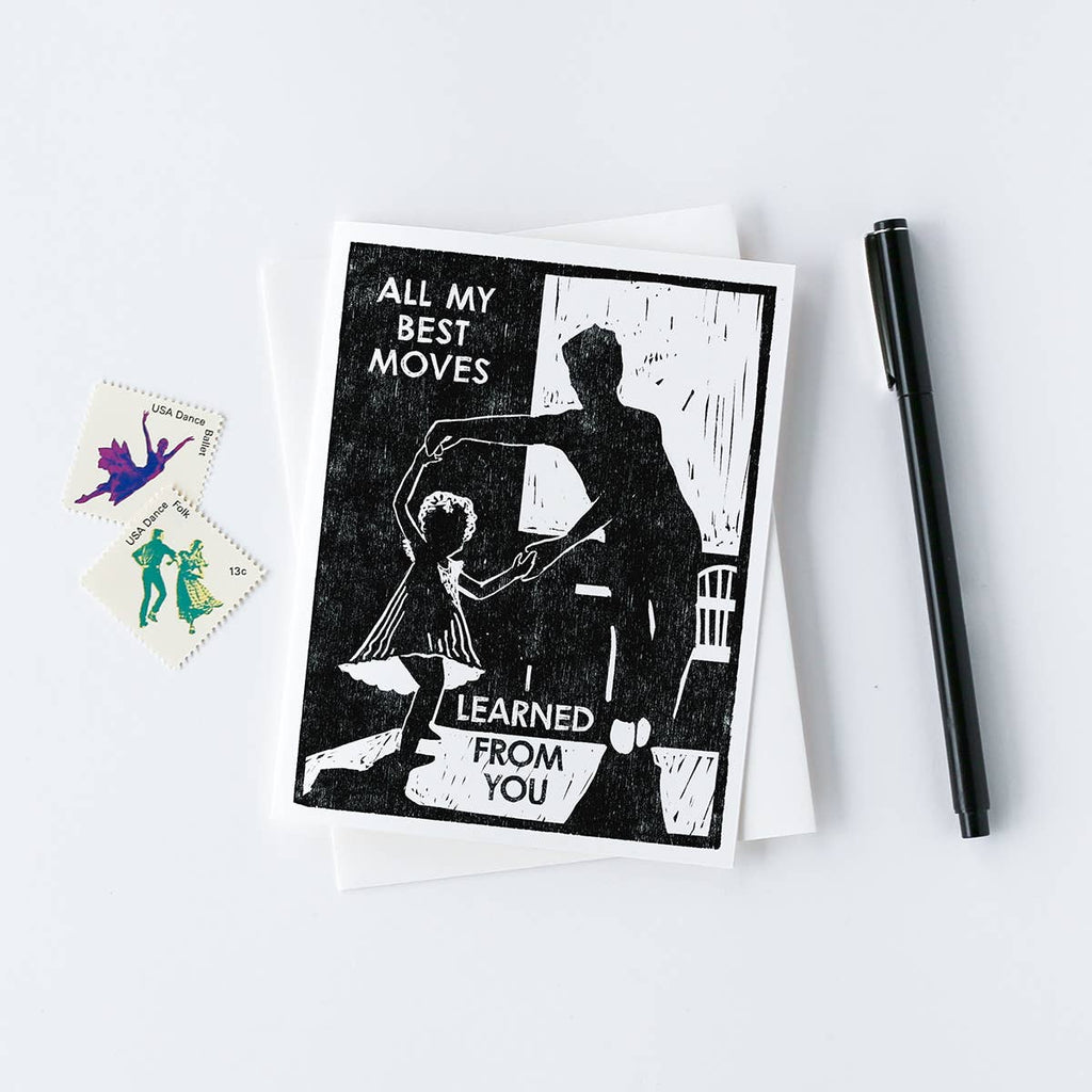 All My Best Moves Letterpress Card - Harmony