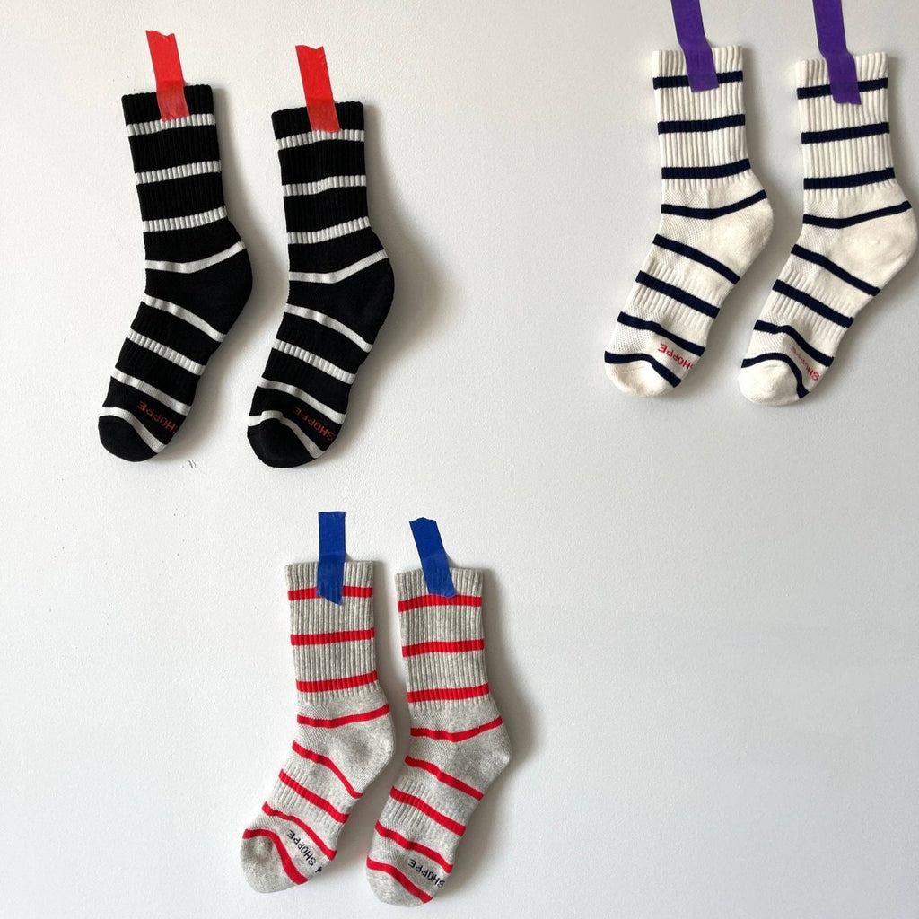 Striped Boyfriend Socks - Harmony