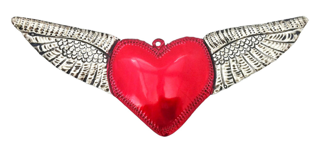 Tin Heart With Wings - Large - Harmony