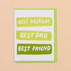 Best Husband/Dad/Friend Father's Day Letterpress Card - Harmony