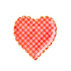 Checkered Heart Shaped Paper Plate - Harmony