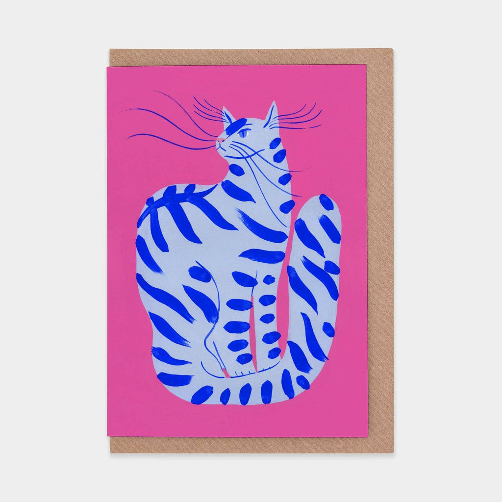 Cat with Stripes Greetings Card - Harmony