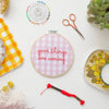 Good Things Are Coming Gingham Embroidery Hoop Kit - Harmony