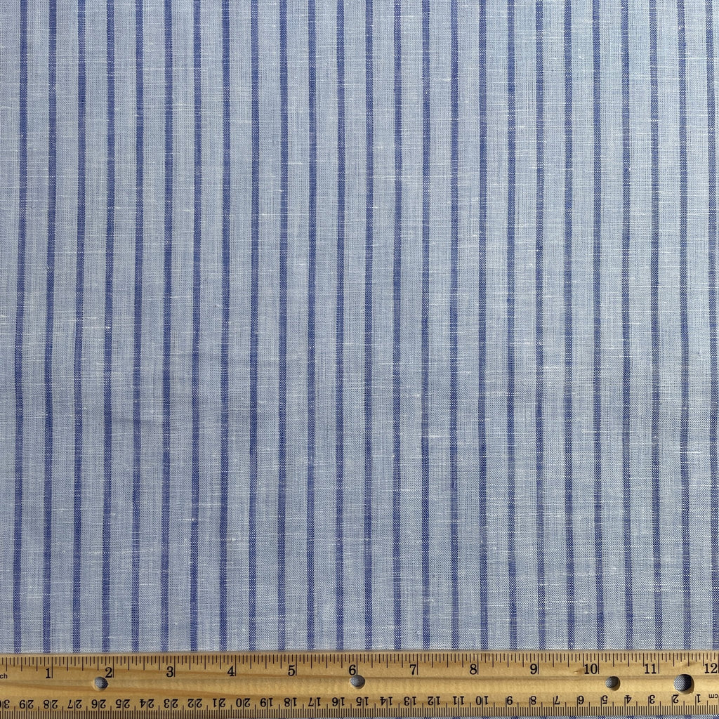 Blue Cobalt Stripe Linen - Harmony