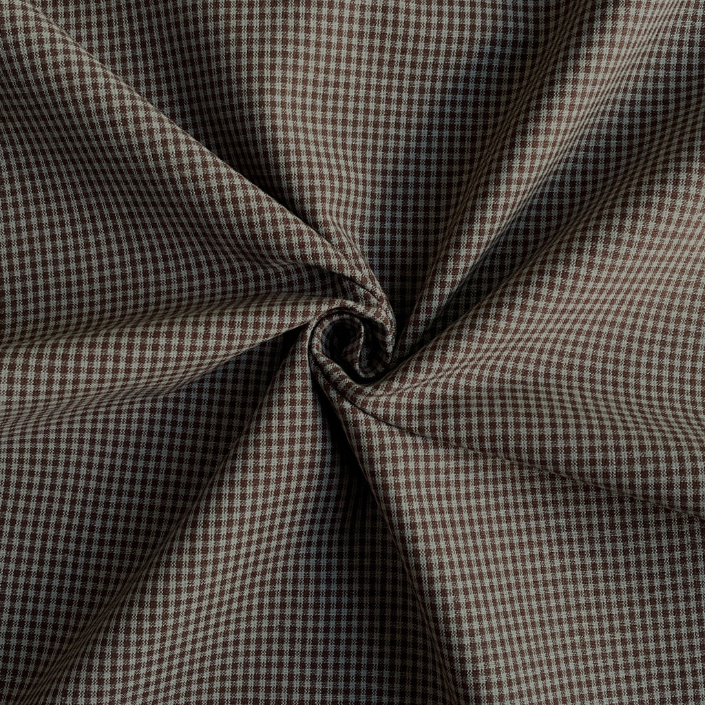Homespun Blue & Brown Mini Gingham - Harmony