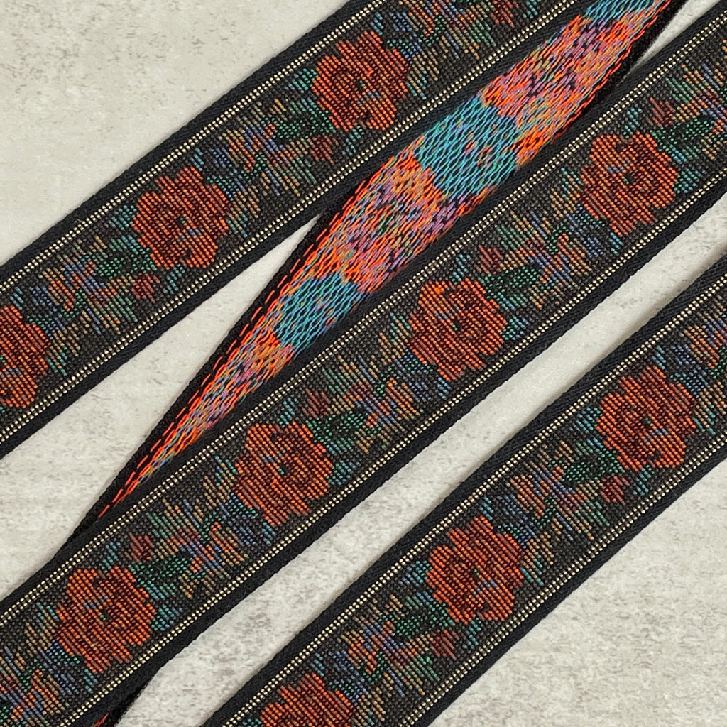 Maximalist Floral Vintage Jaquard Ribbon - Harmony