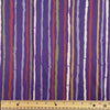 Deadstock Purple Painted Stripe Lightweight Silk - Harmony