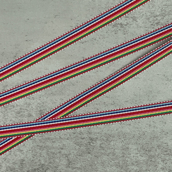 Colorful Stripe Vintage Petersham Grosgrain - Harmony