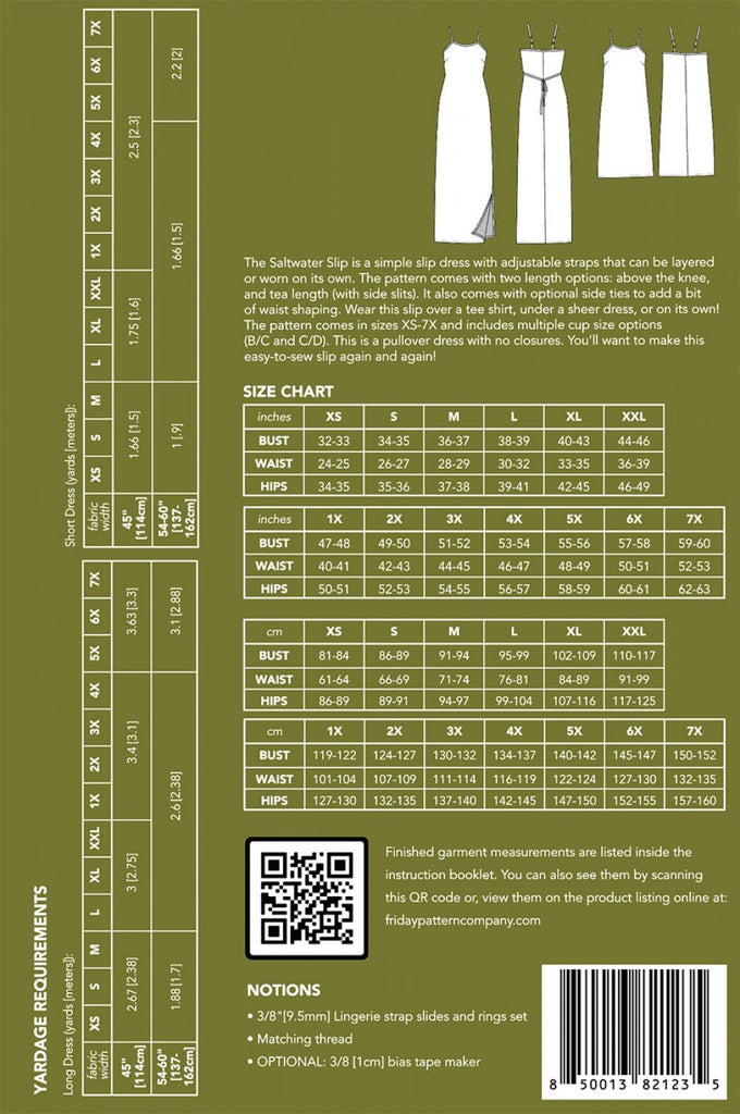 Friday Pattern Company / Saltwater Slip Pattern - Harmony