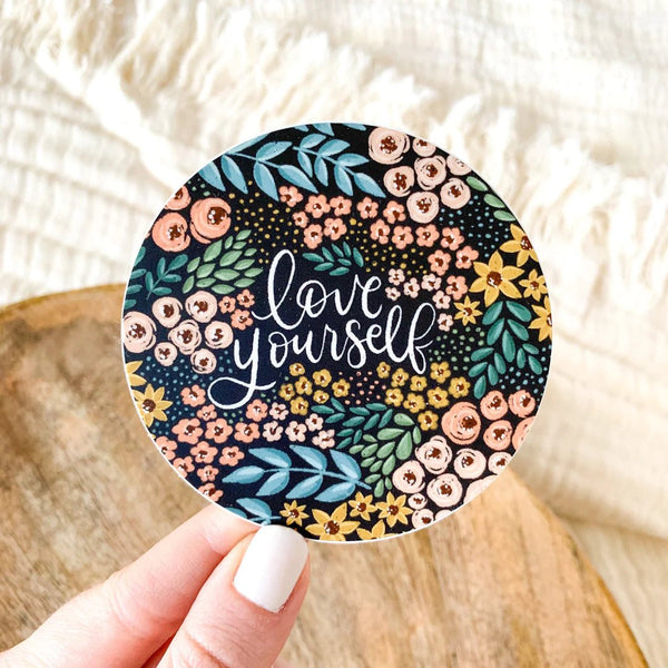 Love Yourself Floral Sticker - Harmony