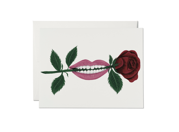 Rose In Mouth Card - Harmony