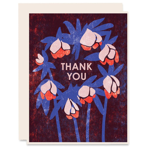 Thank You Winter Roses Card - Harmony