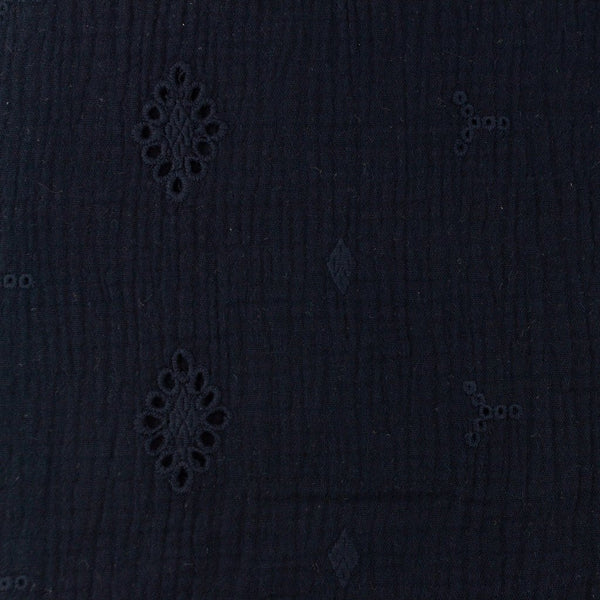 Open Embroidery Diamond Double Gauze - Harmony