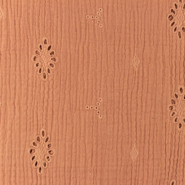 Open Embroidery Diamond Double Gauze - Harmony