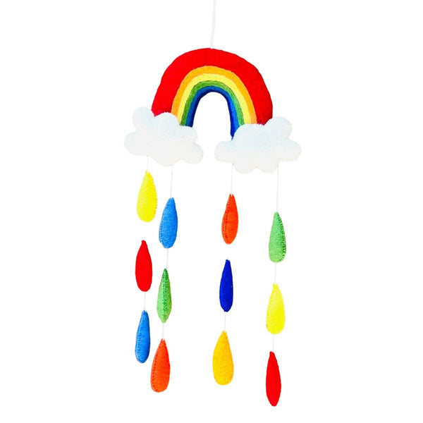 Felt Rainbow With Raindrops - Harmony