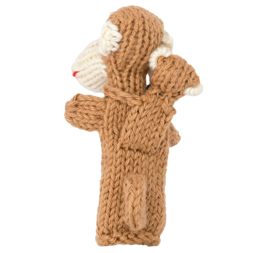 Monkey Mom & Baby - Organic Cotton Finger Puppet - Harmony