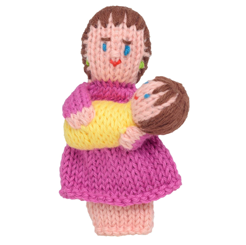 Mother with Baby - Organic Cotton Finger Puppet - Harmony
