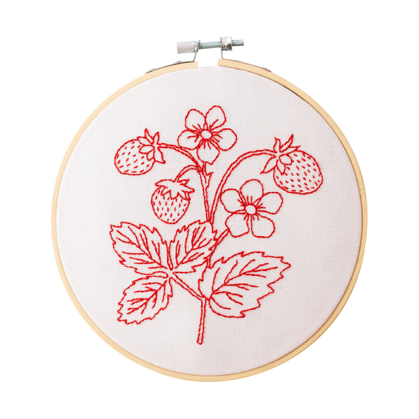 Strawberry Embroidery Hoop Kit - Harmony